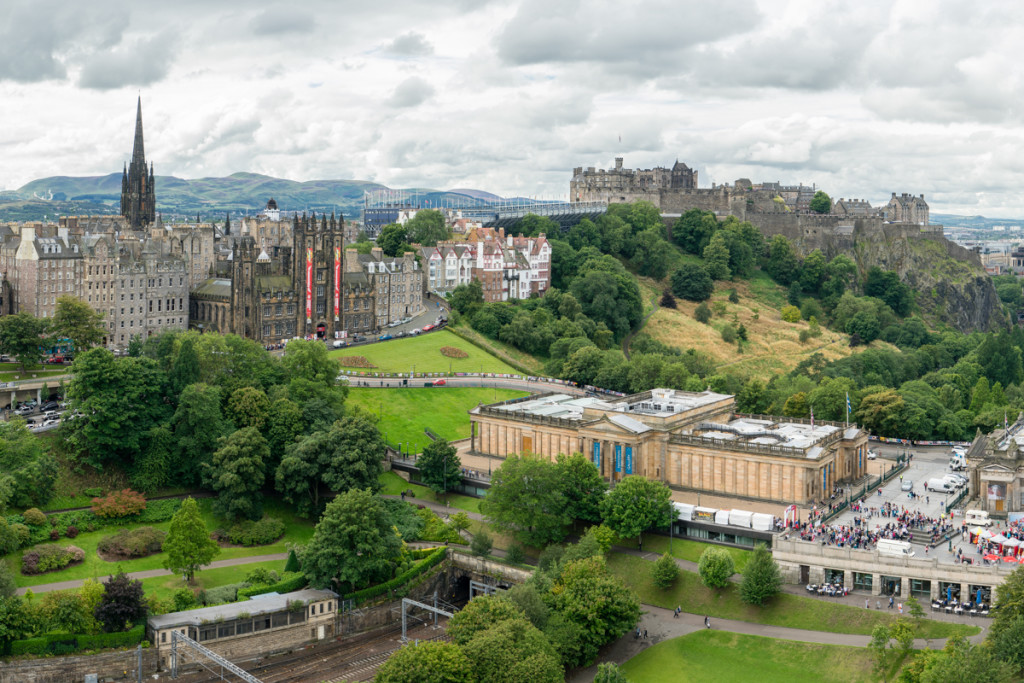 Edinburgh from the top of the Sir Walter Scott monument.